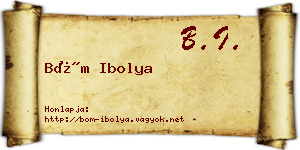 Böm Ibolya névjegykártya